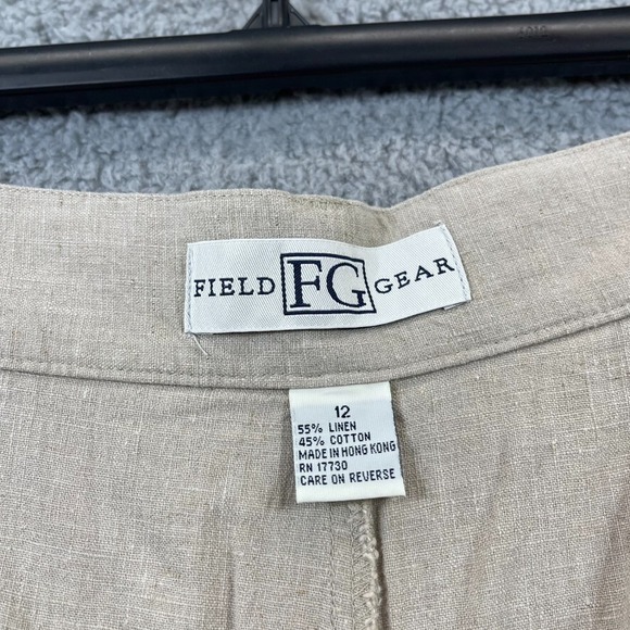 FIELD GEAR Shorts Size 12‎ Vintage Light Tan Shorts Linen Blend New - Picture 7 of 13